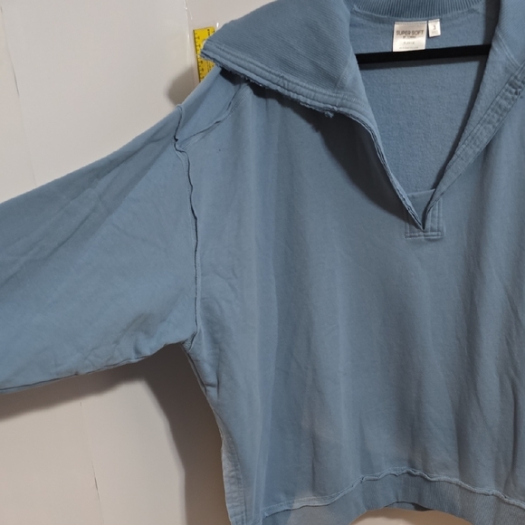 Torrid  Size 22 Super Soft Blue Fleece Pullover - Picture 4 of 7